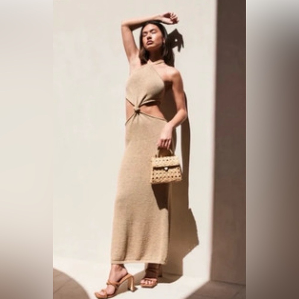 CULT GAIA
Cameron cutout  halterneck midi dress
